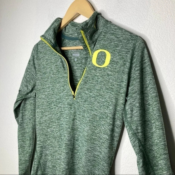 Nike Dri-Fit Oregon Ducks Marled Quarter Zip - Picture 3 of 5